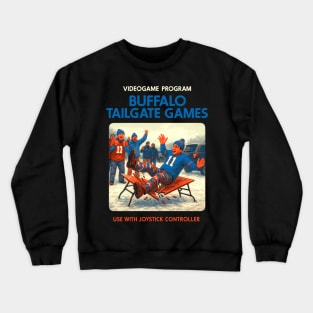 Buffalo Tailgate Games Retro Videogame Cartridge Art Crewneck Sweatshirt